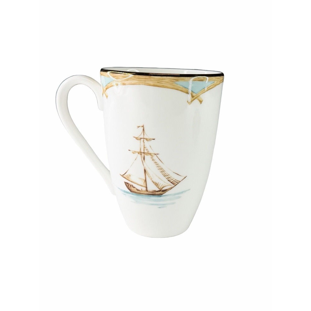 Lenox Microsafe British Sailboat Colonial Tradewind Coffee Mug Cup USA 14 Oz EUC - Picture 6 of 8